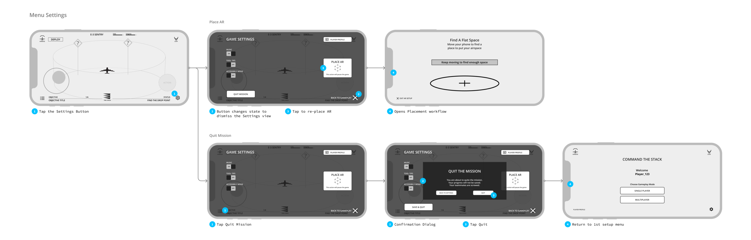 Menu settings